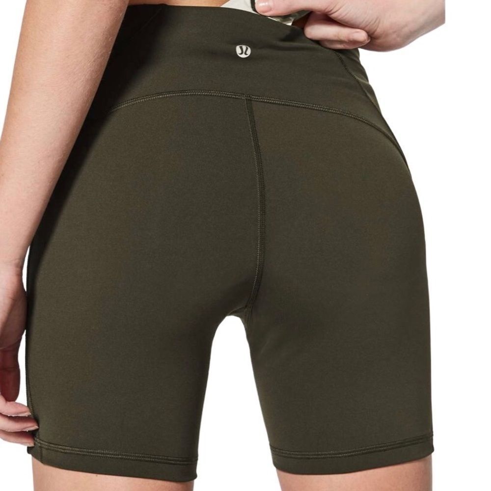 Lululemon Train Times Short 6" Inseam Dark Olive Size 8